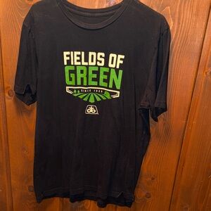 PIONEER Black Tee with Green Print